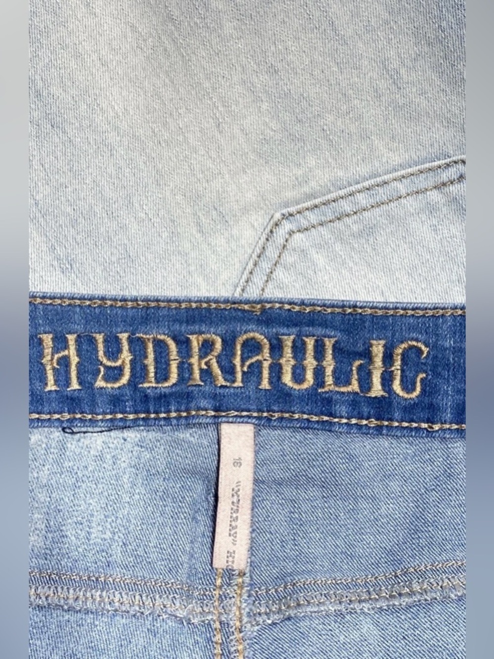 Hydraulic Womens Murray High Rise Wide Leg Cropped Jeans Light Wash NWT Sz 16 - Picture 3 of 6